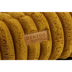 Legowisko palermo mustard to pluszowe legowisko z żółtego sztruksu z naszywką denzoo for animals