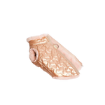 Rosa gold quilted heart-patterned kurtka dla psa with soft pink faux fur trim for elegant outdoor use