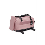 Różowy transporter lotniczy dupree ii sakura z czarnymi uchwytami i kółkami do 9 kg z funkcją isofix