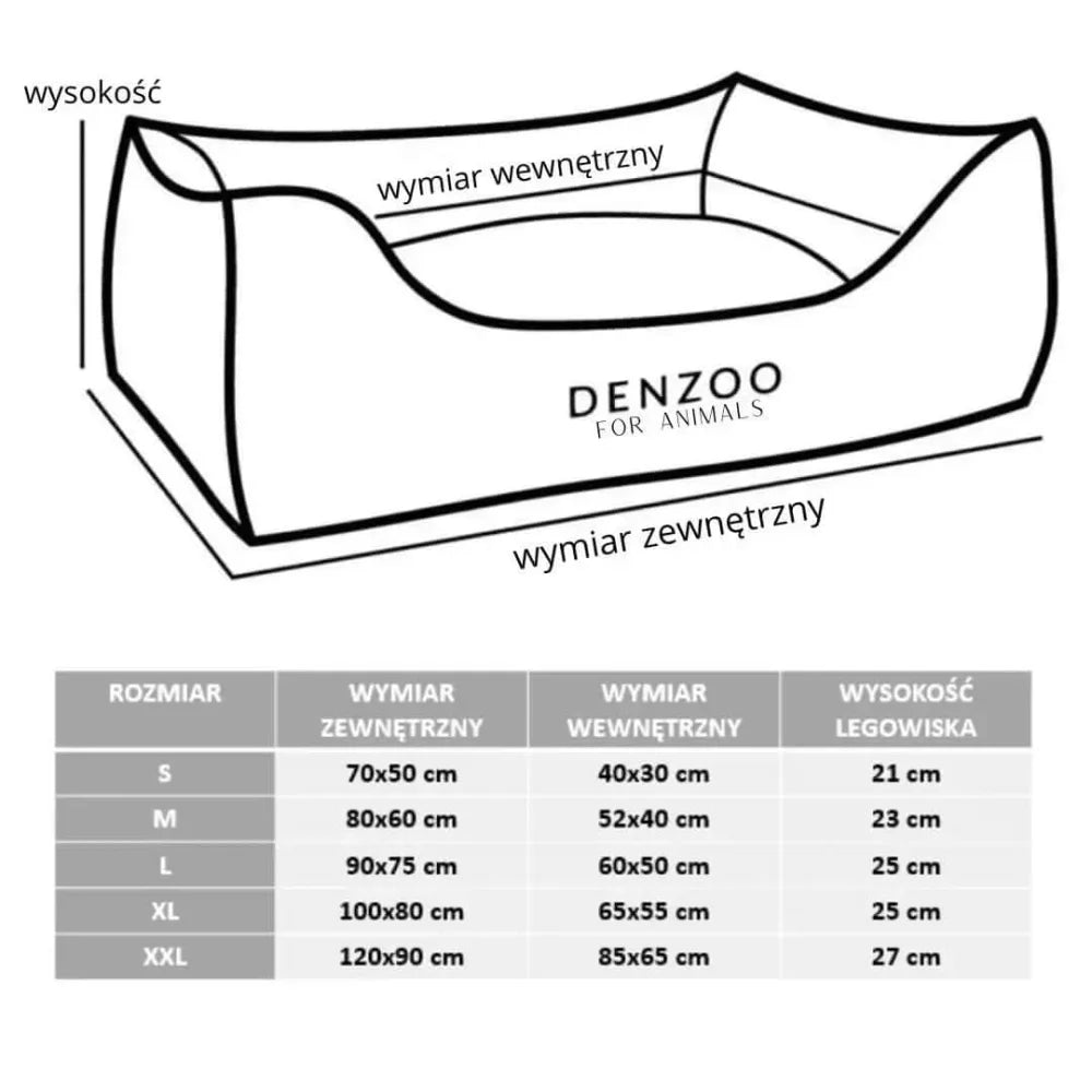 Legowisko dla psa i kota denzo z materacem ortopedycznym rimini brown w minimalistycznym designie z wymiarami